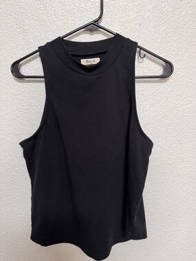 Madewell High Neck Tank Black Women’s M Classic Minimalist